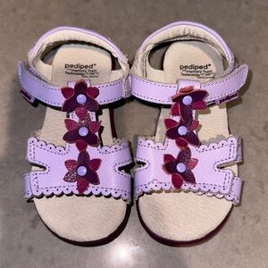 Purple Flower Pediped size 7 sandals